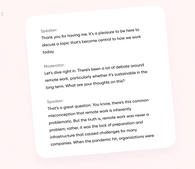 Gif showing how you can easily repurpose your webinar into smaller bite sized content easily using Contrast.
