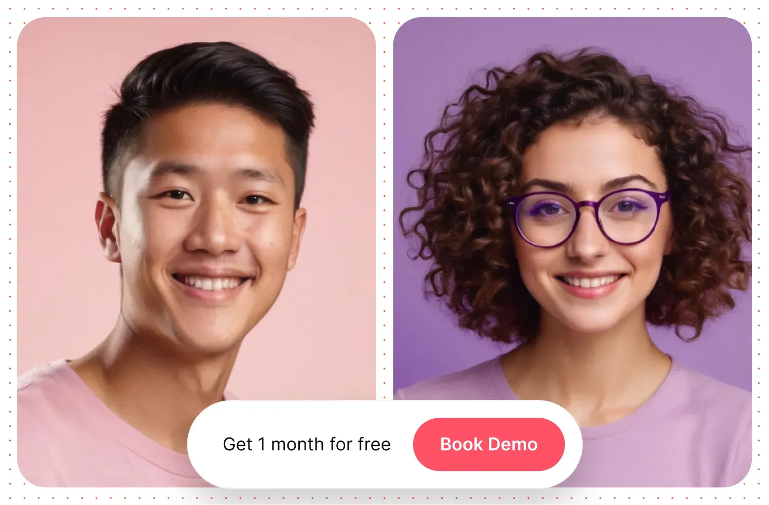 Image from a live webinar showing a CTA "Book Demo" on stage.