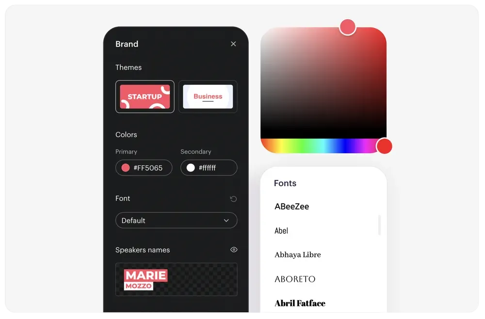 Branding for your webinars on Contrast