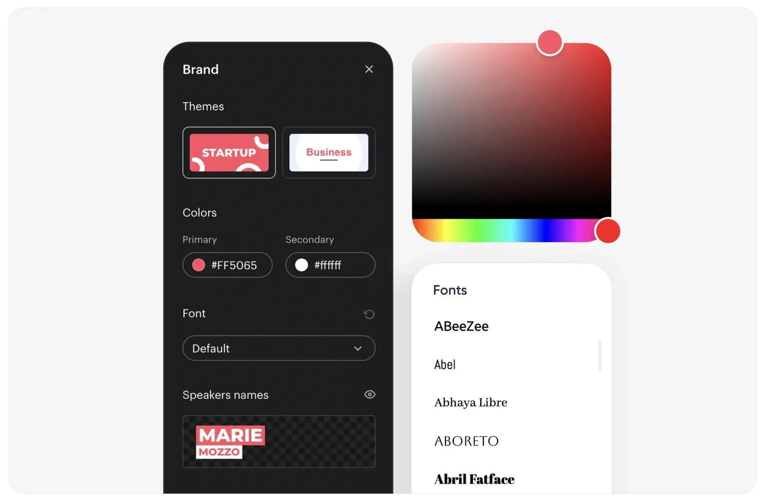 Easily make your webinar match your brand with Contrast