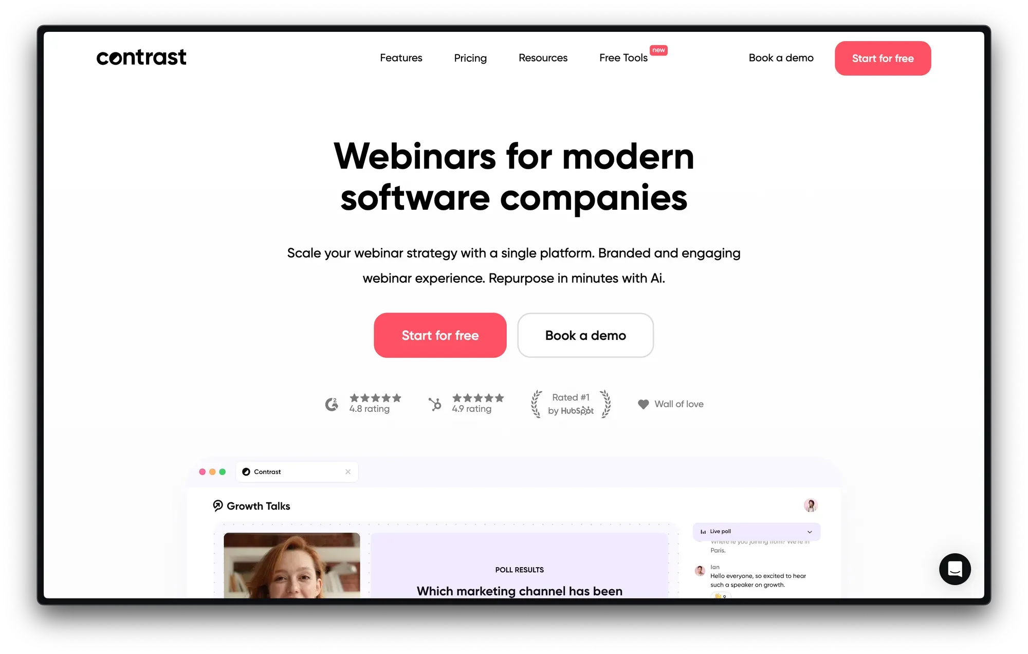 Screenshot from Contrast their website
