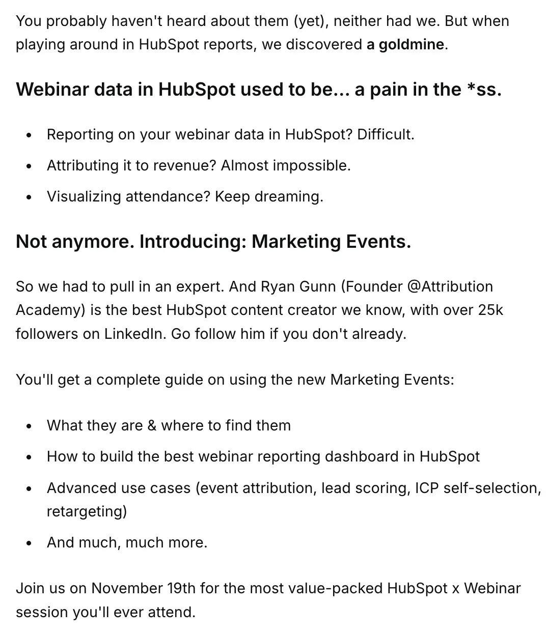 Example of a webinar description