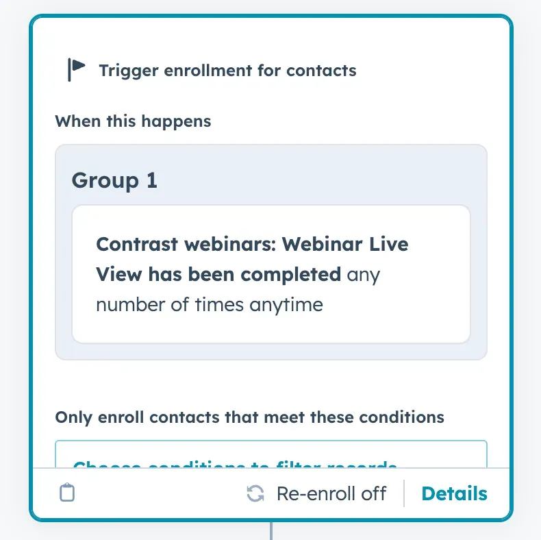 How to enroll people who watched a webinar using HubSpot marketing events