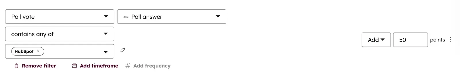 Screenshot showing how poll answers can show your ICP