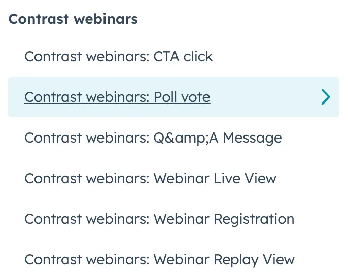 Use webinar poll votes as HubSpot triggers with Contrast webinar integration