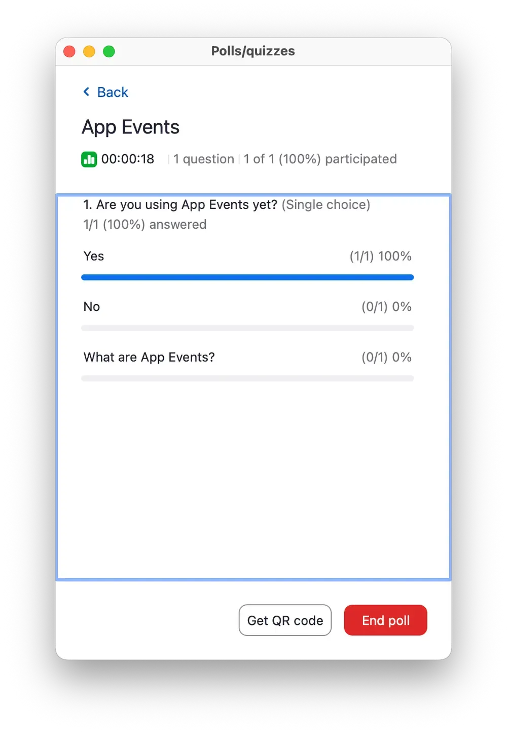 Poll results displayed to attendees in Zoom Webinars Plus with enhanced question types including ranking and rating scales