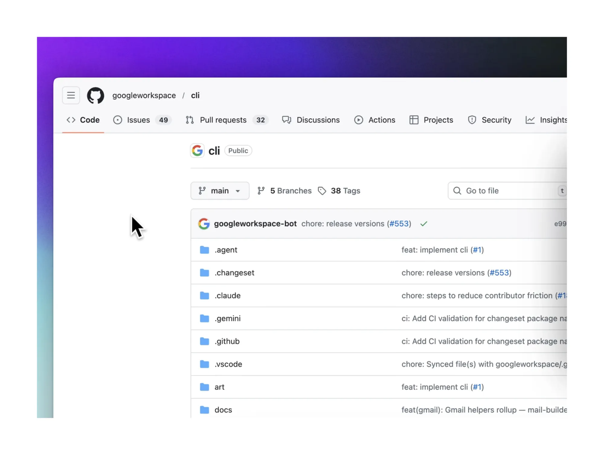 Screenshot showing how to Install Google CLI (actions on Google)