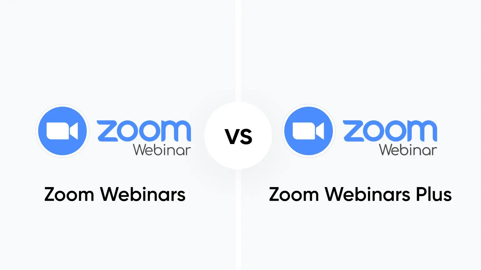 screenshot showing zoom webinars vs zoom webinars plus