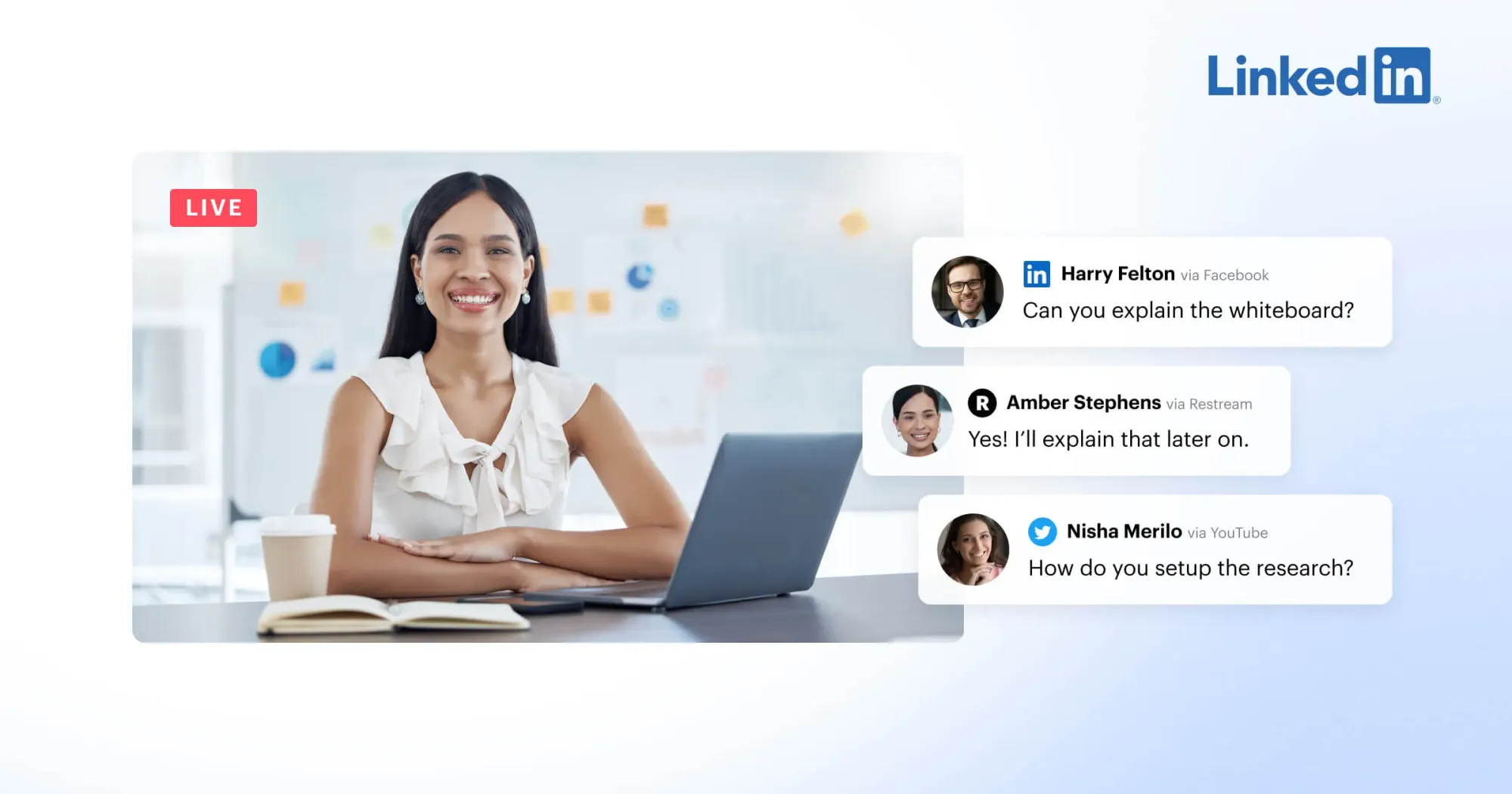 Screenshot of Linkedin Live