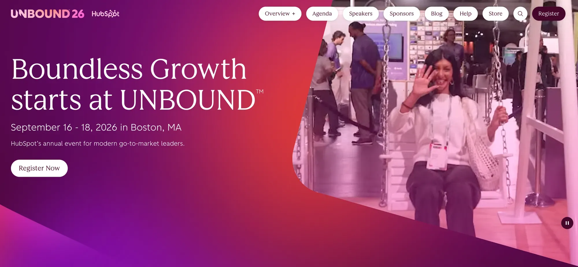 HubSpot's annual Unbound event poster