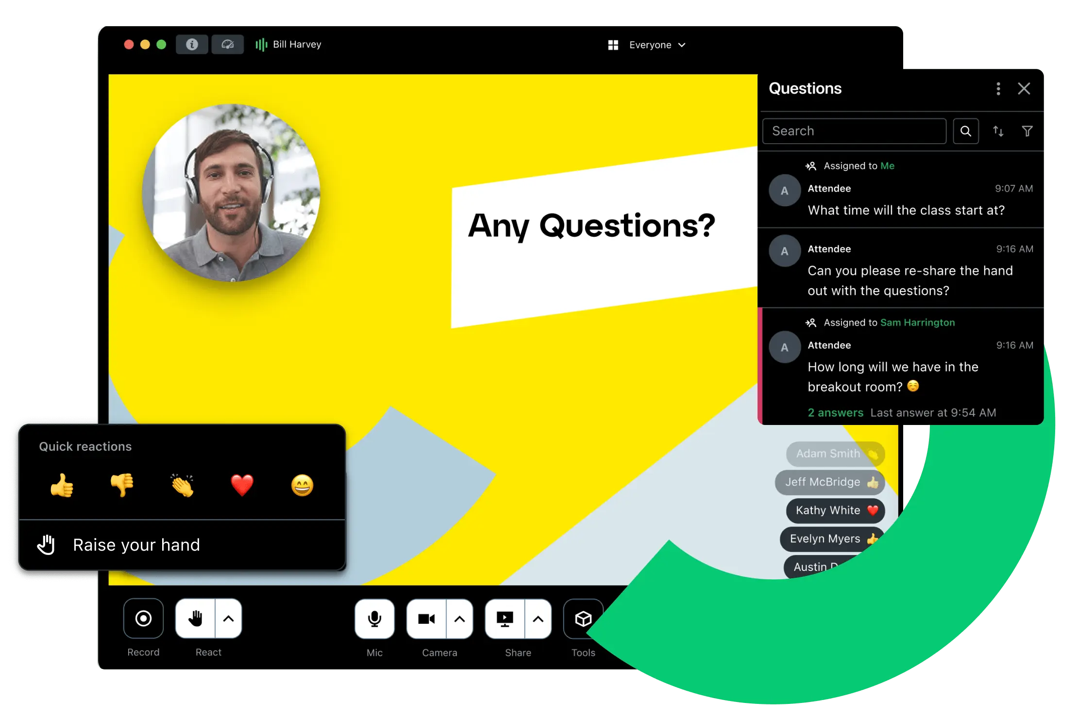 Engagement features on GTW