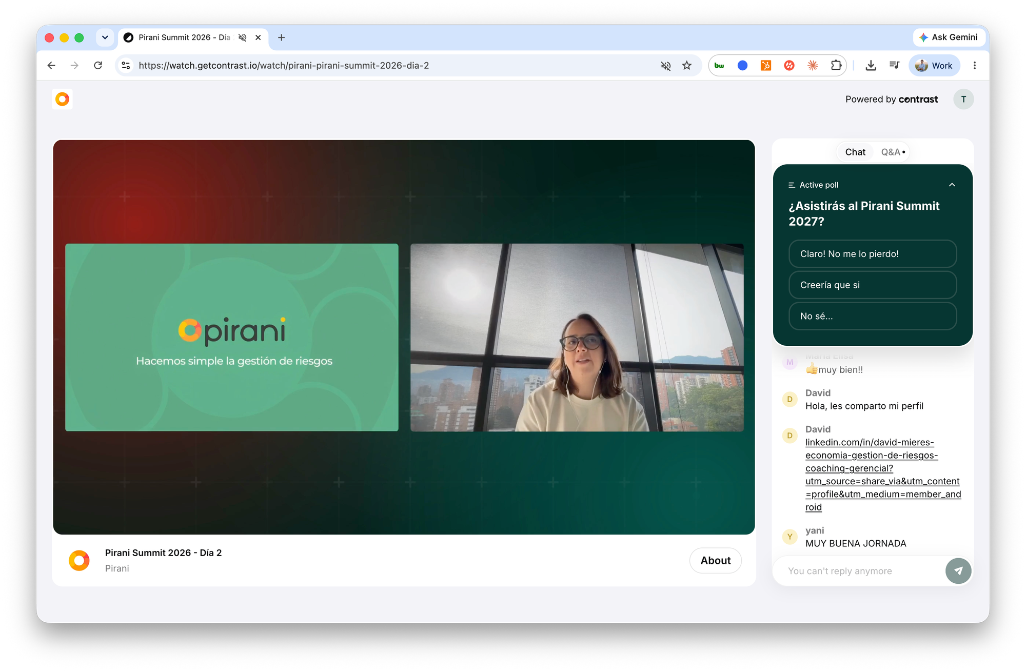 Pirani ran their annual summit on Contrast increasing leads by 10x