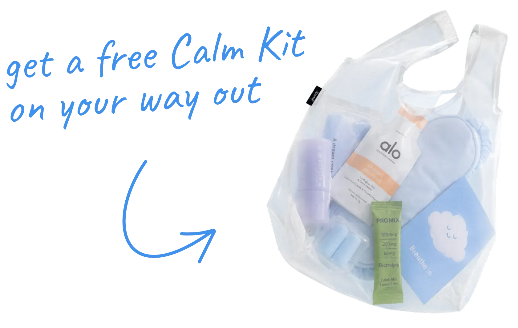 Photo of the Calm Kit full of goodies