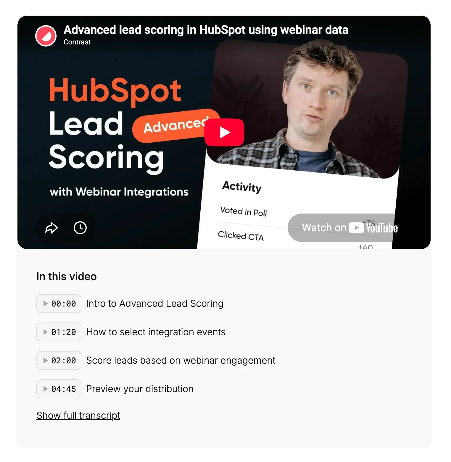 Mini-guide tutorial from Contrast on Advanced Lead Scoring in HubSpot