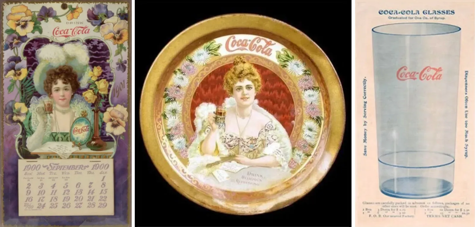 Posters of Coca Cola merch