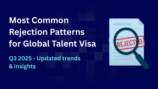 Most Common Rejection Patterns for Global Talent Visa in Q3 2025 - Updated
