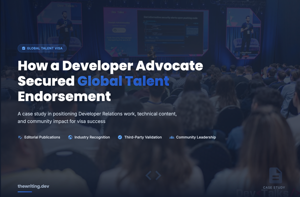 From Meetups and Articles to securing the Global Talent Visa