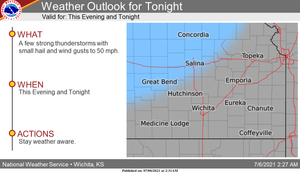 Strong Storms Possible Tonight, Again Wednesday