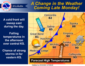 Cooler Temperatures Moving In Monday Afternoon