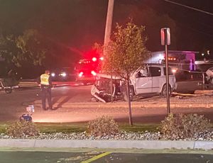 UPDATE: Vehicle Fleeing Law Enforcement Crashes Into Power Pole At Roach & Prescott