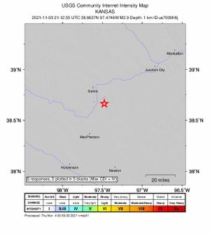 2.9 Magnitude Earthquake In Saline County