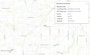 First Earthquake in 15 Days for Saline County