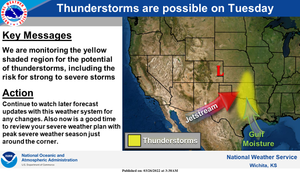 Thunderstorms Possible Tuesday