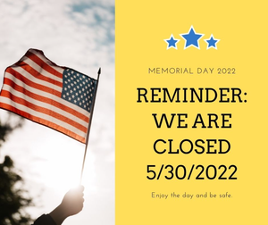 OCCK Closed Memorial Day