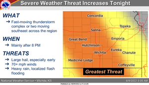 Severe Weather Threat Increases Tonight