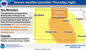 Severe Weather Possible Thursday Night