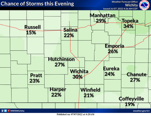 Chance For Storms This Evening