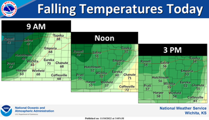 Cold Front Moves In Today