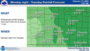 Monday-Tuesday Rainfall Forecast