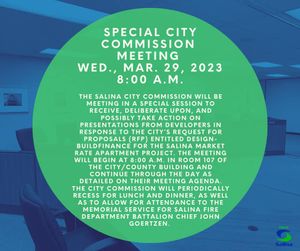 Salina City Commission Special Meeting