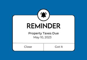 Second Half Property Taxes Due