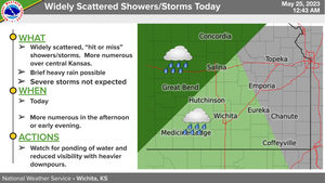 Widely Scattered Showers Today