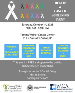 Free Skin & Prostate Cancer Screenings planned October 14