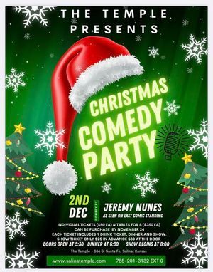 Get Ready to Laugh at The Temple's Christmas Comedy Party with Jeremy Nunes from Last Comic Standing