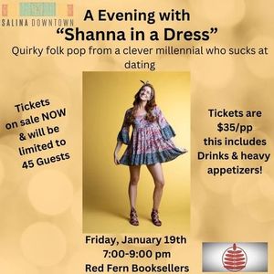 Shanna in a Dress at Red Fern Booksellers