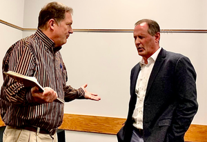Talk is testy at Rep. Mann’s tour stop