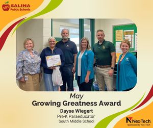 Dayse Wiegert is May's Growing Greatness Award Recipient
