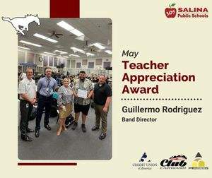 Guillermo Rodrigues is May's Teacher Appreciation Award Winner