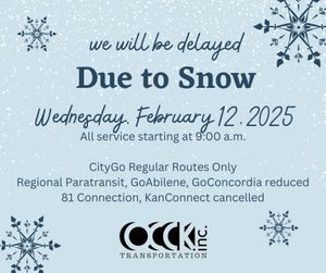 OCCK Transportation Modifies Services Due To Winter Weather