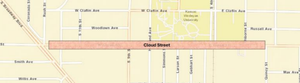 Lane Reductions Planned for Cloud Street Maintenance