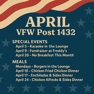 Salina VFW Post 1432 Releases Full Lineup of Events for April