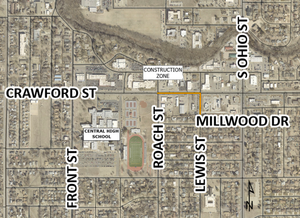 Ongoing Water Line Work to Limit Crawford Street Traffic