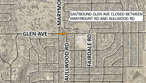 Utility Construction At Marymount Rd And Glen Ave