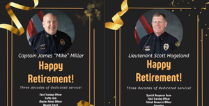Two Veteran Officers Retire After Decades of Service to Salina