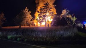 Abandoned Farmhouse Destroyed in Early Morning Blaze on North Brookville Road