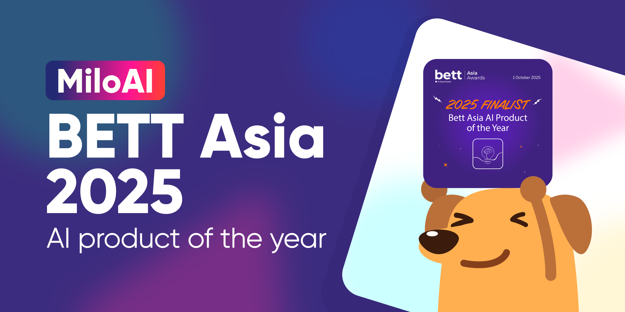 MiloAI shortlisted for BETT Asia AI product of the year